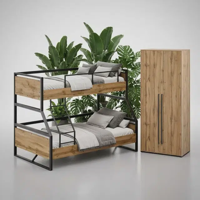 Комбо: Шкаф TOPLOFT Ватан + Двухъярусная Волстрит 120×90