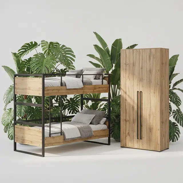 Комбо: Шкаф TOPLOFT Ватан + Двухъярусная Волстрит 90×90